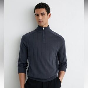 Reiss  Half-Zip Ribbed Sweater